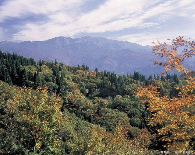 白山遠景（紅葉）