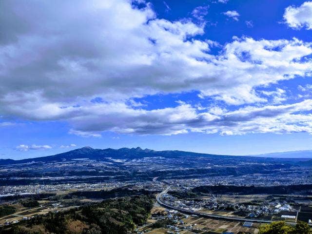 山頂から赤城山