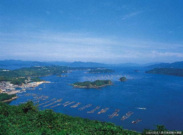 針尾公園から望む長島の海