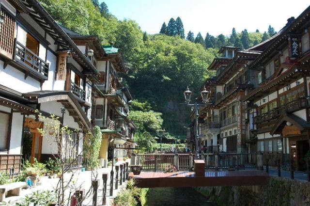 銀山温泉夏景色