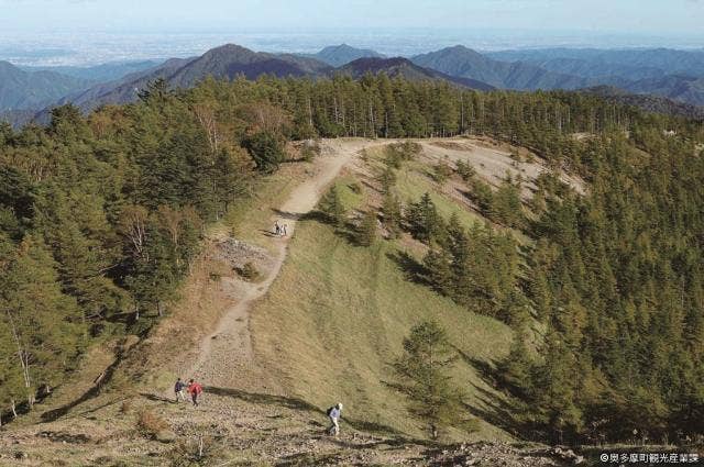 雲取山山頂より関東平野方向