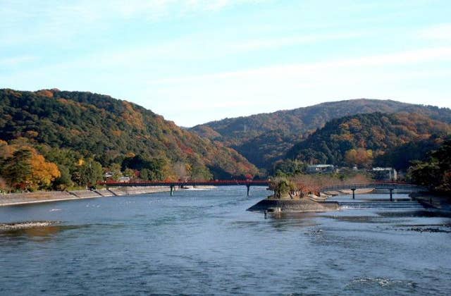 宇治橋より宇治公園を望む