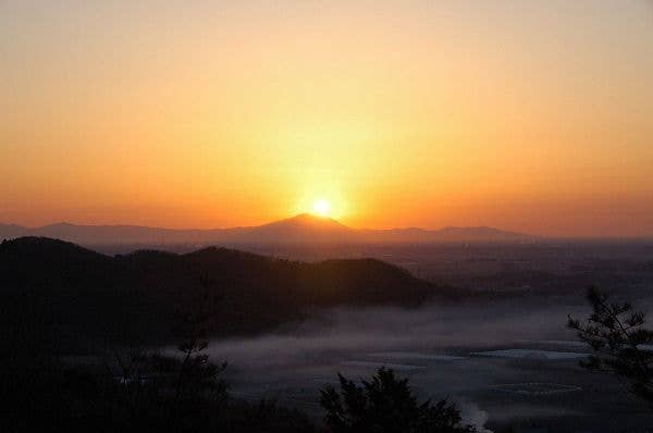 栃木市　太平山見晴らし台 初日の出