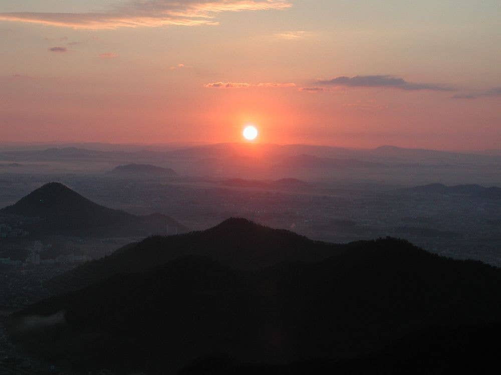 岐阜市　岐阜城天守閣・金華山山頂 初日の出