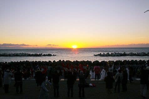 焼津市　和田浜海岸 初日の出