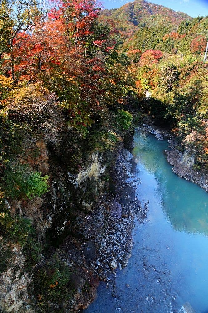 国指定名勝「吾妻峡」の紅葉