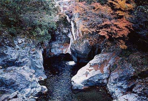 県立自然公園　中津渓谷の紅葉