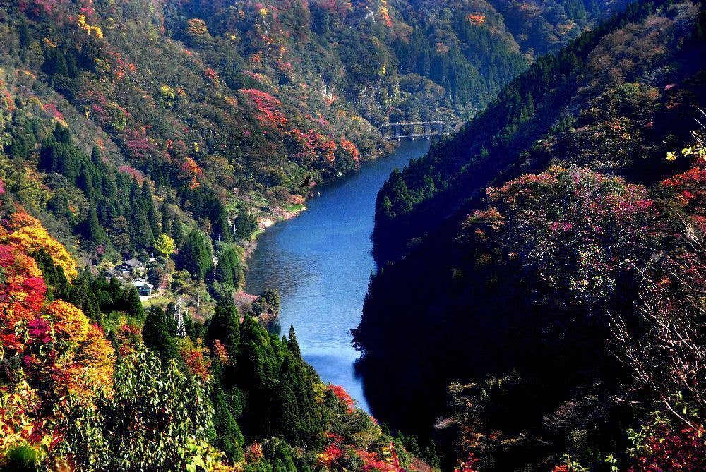 蘇陽峡の紅葉