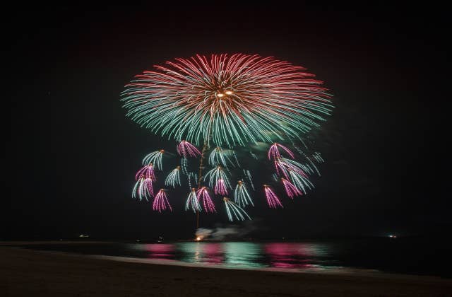 聖籠夏まつり海上花火