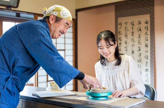 吉川家の御庭焼と篆刻体験