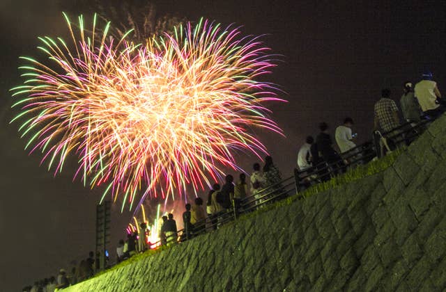 笛吹川県下納涼花火大会①