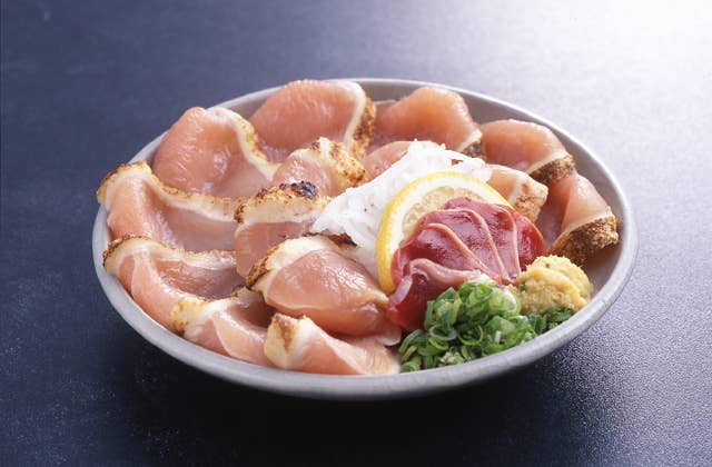 Local chicken sashimi