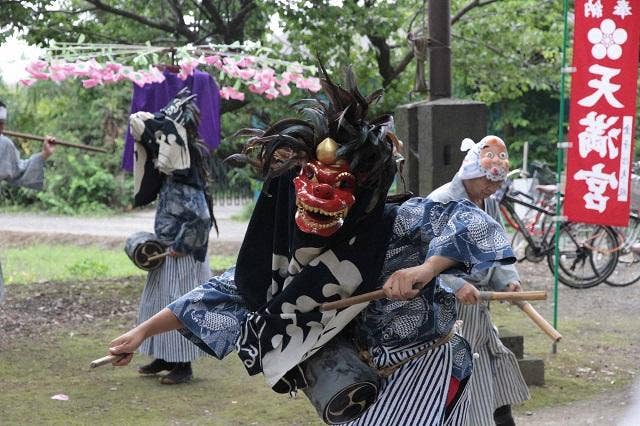 吉羽天神社の獅子舞