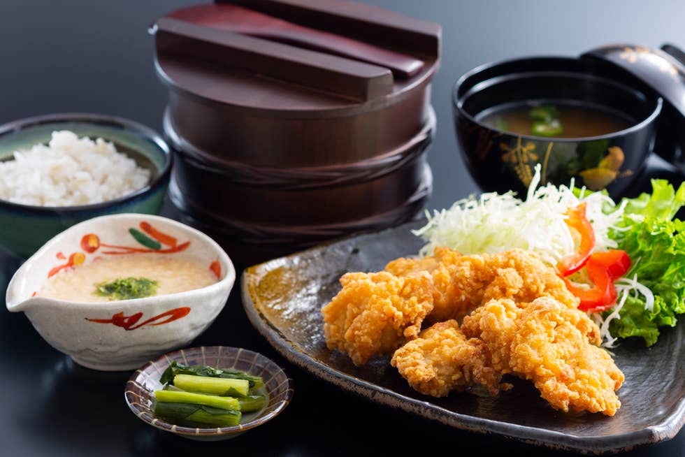 麦とろ山賊焼定食