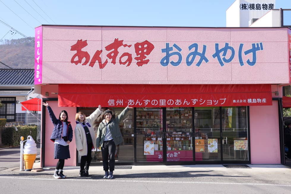 あんずの花の季節には観光地として「一目十万本」と謳われる「あんずの里」。毎年4月上旬から中旬の開花時期や6月中旬から7月上旬にはたくさんのお客様が訪れます。生産量、品質、景色ともに日本一のあんずの里です。