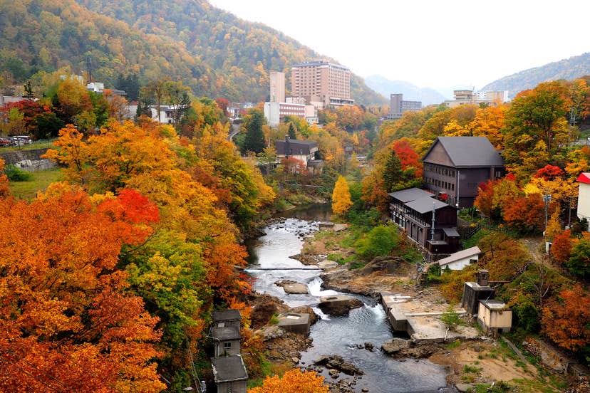 定山渓温泉の紅葉