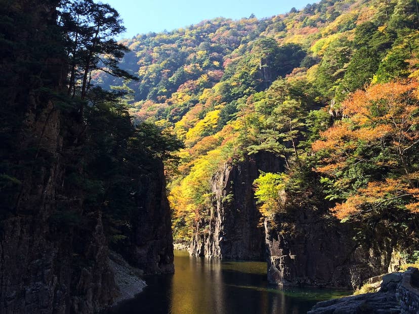 三段峡（入口周辺）の紅葉