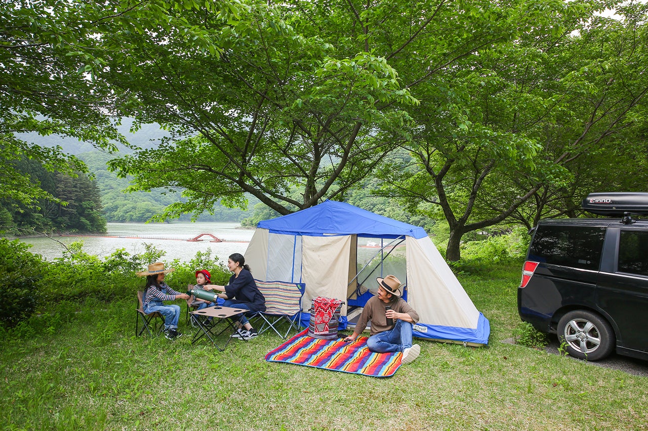 二子島森林公園キャンプ場のサイト風景